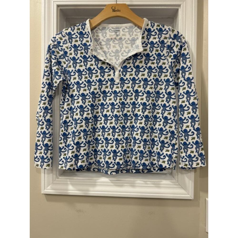 Roller Rabbit Monkey Pajama Top